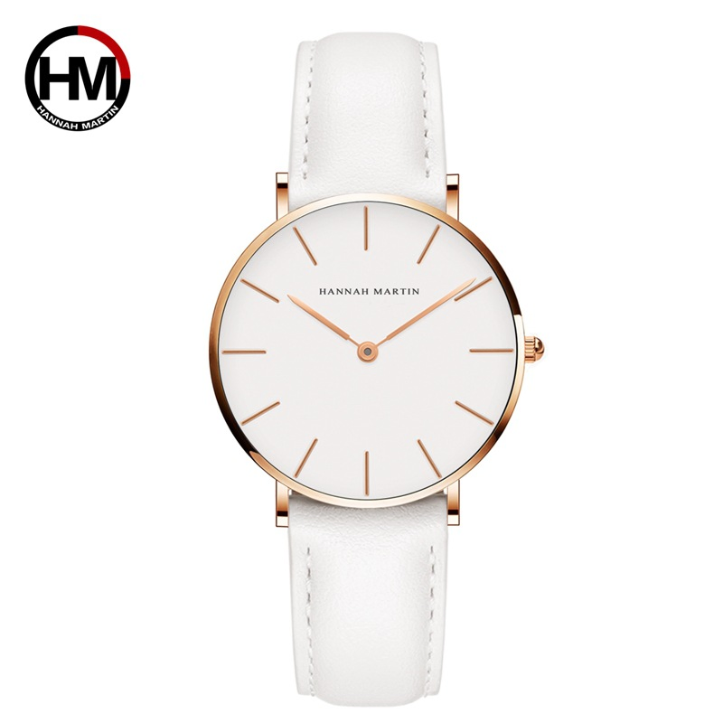 Wholesale Hannah Martin Women's Watches 36mm Dial Waterproof Minimalist Versatile Wristwatches