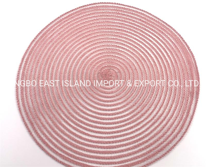 2021 New Handmade Weave Polyester Round Placemat for Home Decoration