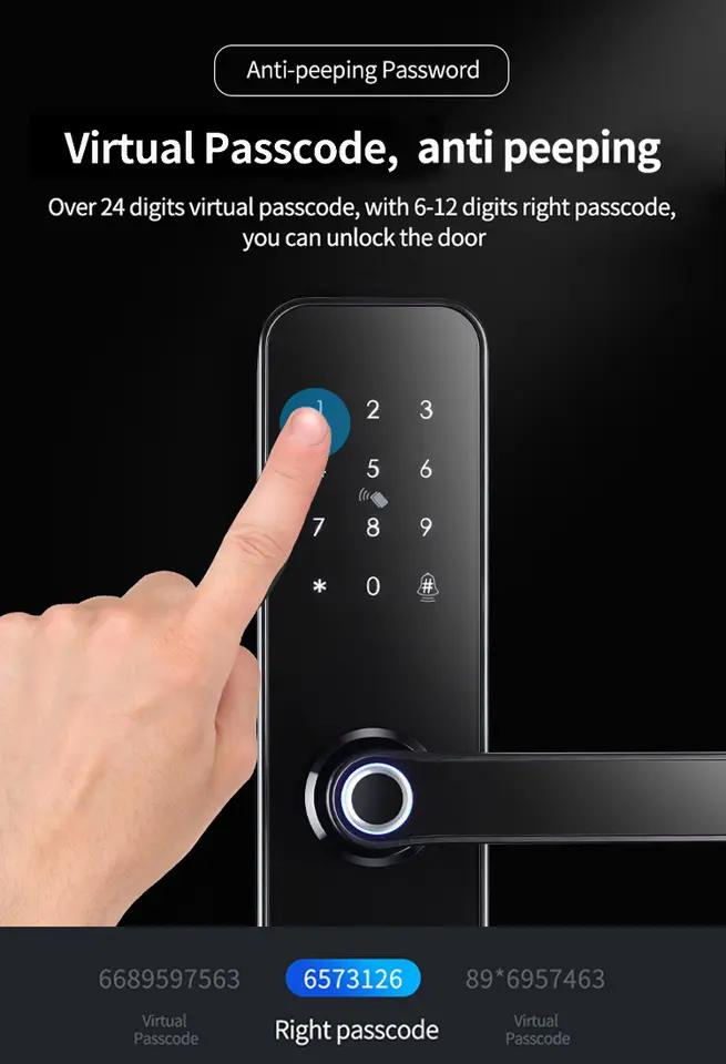 Factory Customized Electronic Waterproof Fingerprint Bluetooth Digital Keypad APP Smart Door Lock