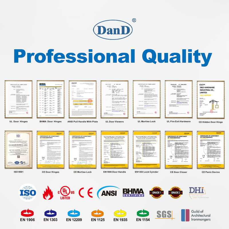 CE UL ANSI Bhma Fire Rated Antique Brass Barn Wooden Metal Folding Door Hotel Residential Office Hinge Accessories Hinge Lock Hardware Supplier