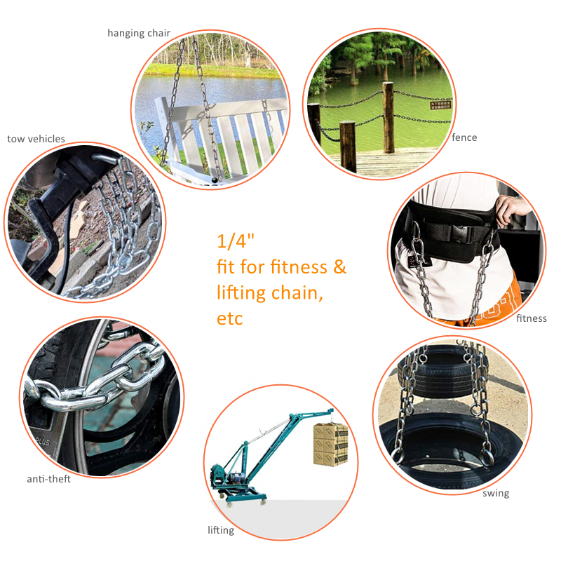 Stainless Steel Custom Industry Chain Link Fence Pet Dog Chain