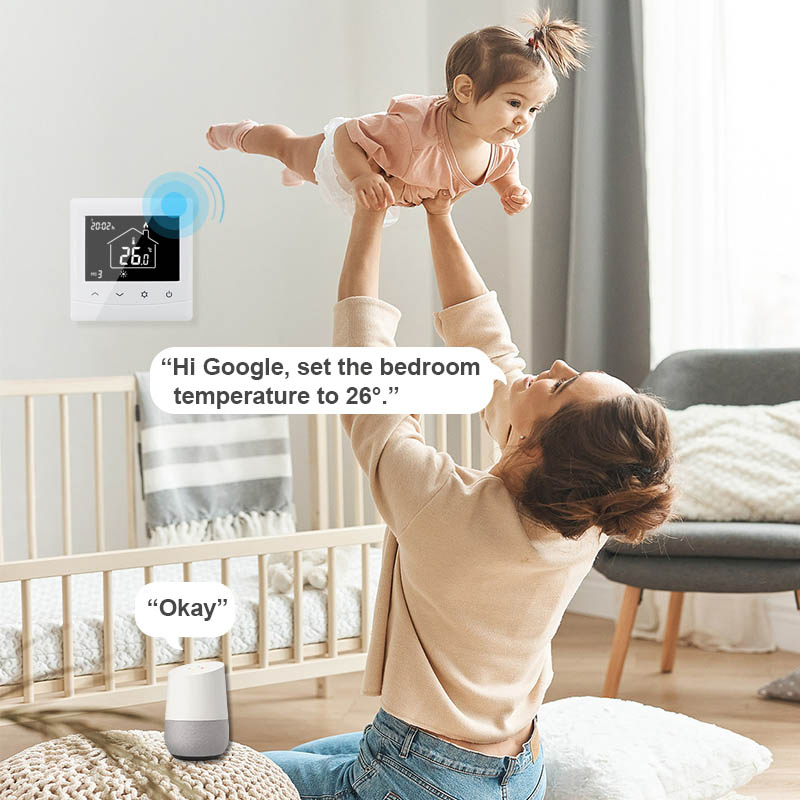 Smart Intelligent WiFi Electric Floor Heating Thermostat Work with Tuya Google Amazon Alexa Ht-08