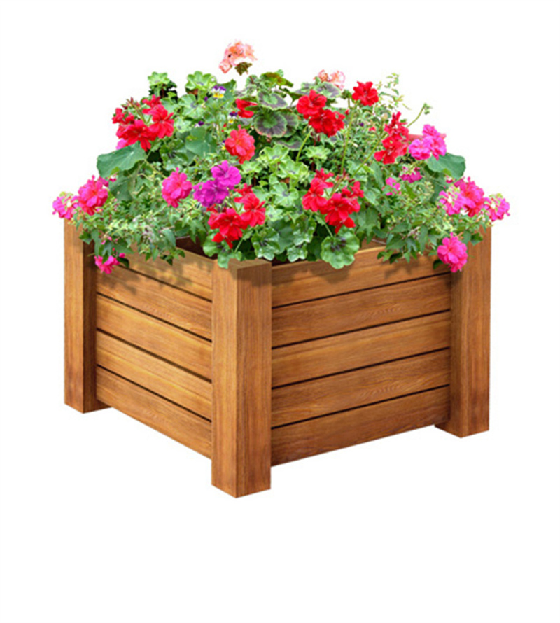 Garden Wood Planter Box Large Flower Pots Outside Street Organic Plant Pots