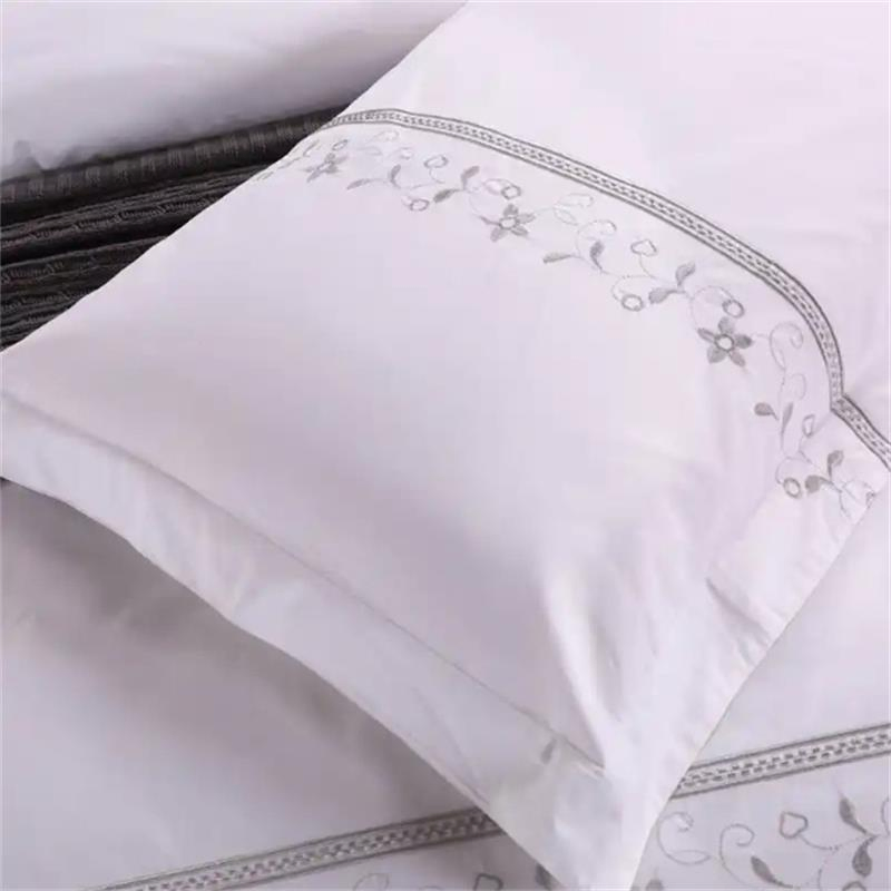 Hotel Collection Solid White Embroidered Pillow Cover
