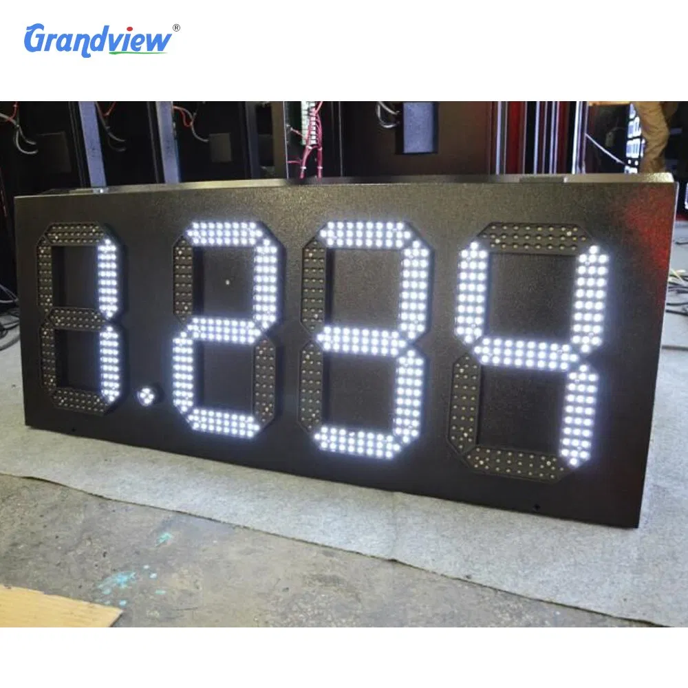 Fuel Station Pylon Sign Gas Station Signs LED 7 Segment LED Board Gas Price Light Display