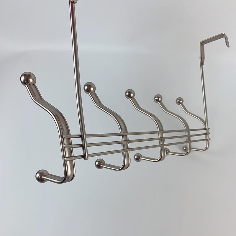 Bathroom Accessory Metal Clothes Hook Rack Over The Door Hanger