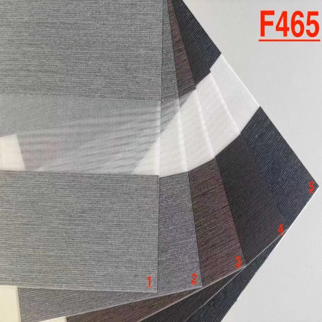 Day and Night Polyester Blackout Zebra Roller Blinds Fabric for Office Windows