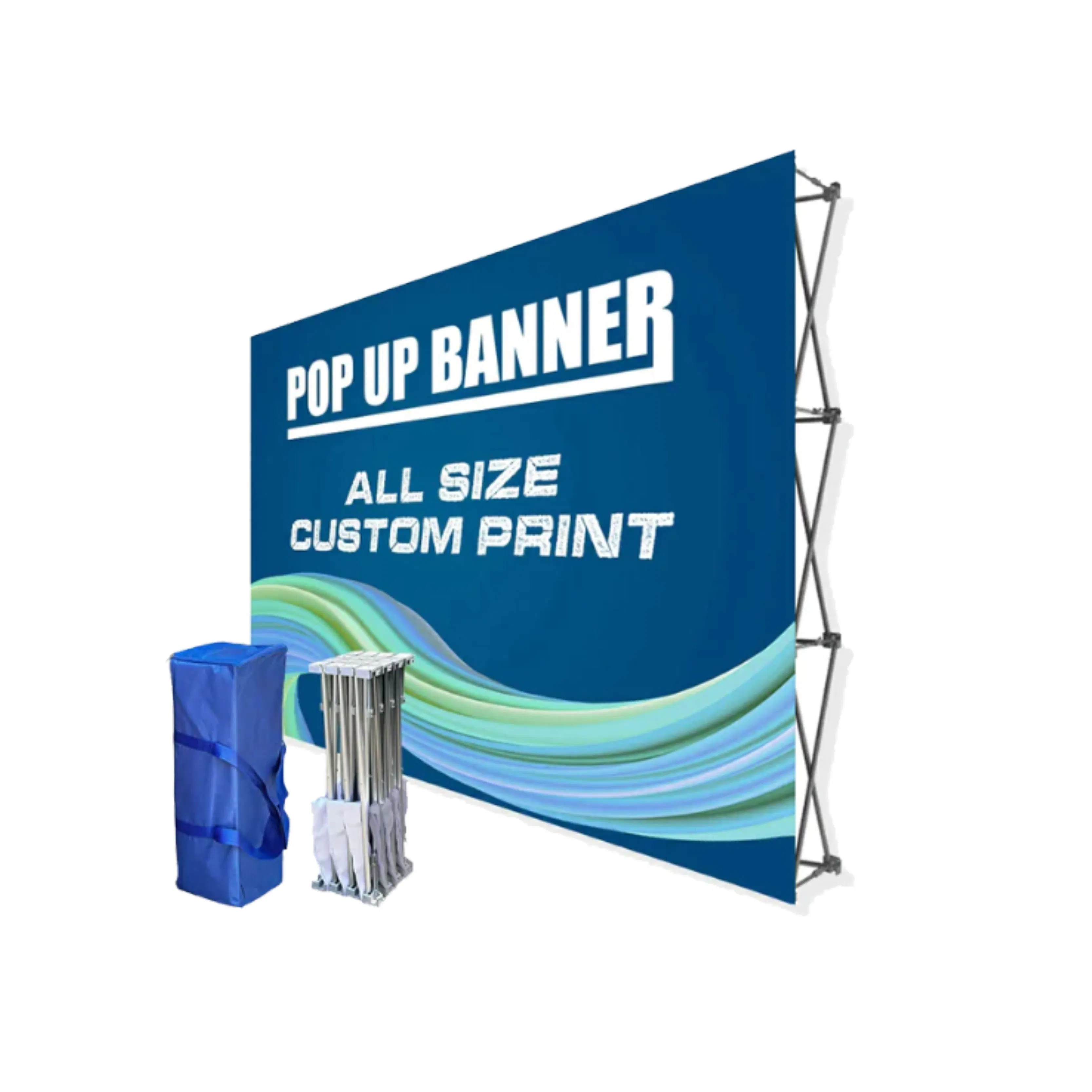 Aozhan Tension Aluminum Fabric Exhibition Advertising Wall Trade Show Pop up Backdrop Banner Display Stand