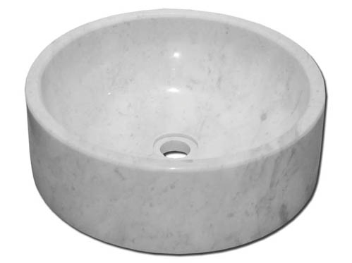 New Italian Bathroom Marble Stone White Above Counter Sink Kitchen Basin