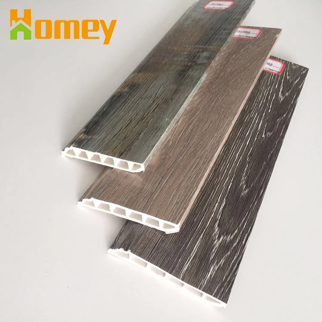 Polystyrene Plastic PVC Vinyl Floor Accessories Waterproof Skirting Board