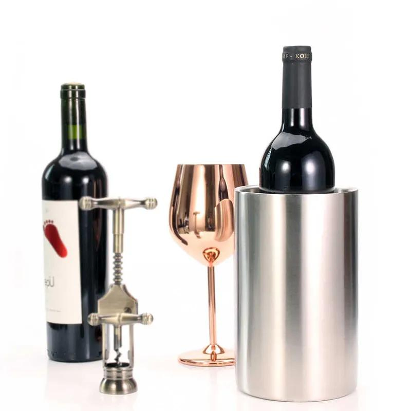 Wholesale Beer Ice Bucket 750ml Stainless Steel Wine Bottle Chiller Bucket