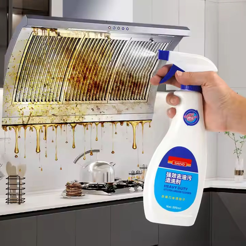 Sanvo 500ml Heavy Duty Kitchen Cleaner Spray Oil Stain Foam Cleaner Factory Price Disposable Product Powder Shape