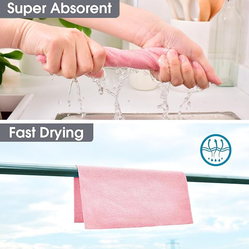 Super Fast Drying Microfiber Towels for Kitchen Use