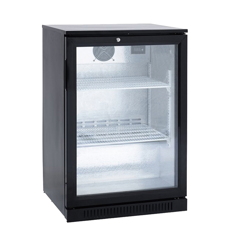Black Drinks Cooler Single Door Dynamic Cooling System Beer Wine Cooler