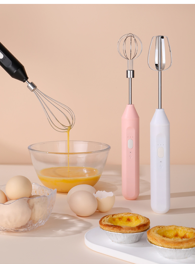 Electric Handheld Milk Frother Whisk Stainless Steel Drink Mixer for Coffee Mini Foam Maker Kitchen Accessories Egg Beater