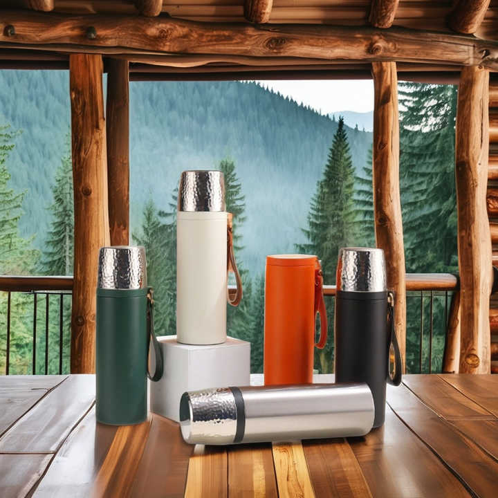 Portable Stainless Steel 316 Bottle High-Appearance Level Coffee Cup with Double Drink Straw Modern Design Thermoses Mug