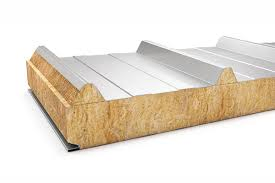 Color Steel Rock Wool Sandwich Board for Roof Thermal Insulation 950mm 1150mm