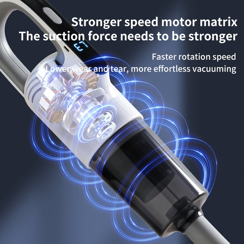 Compact and Efficient Dry Vacuum Cleaner with Home Floor Scrubbing Capabilities