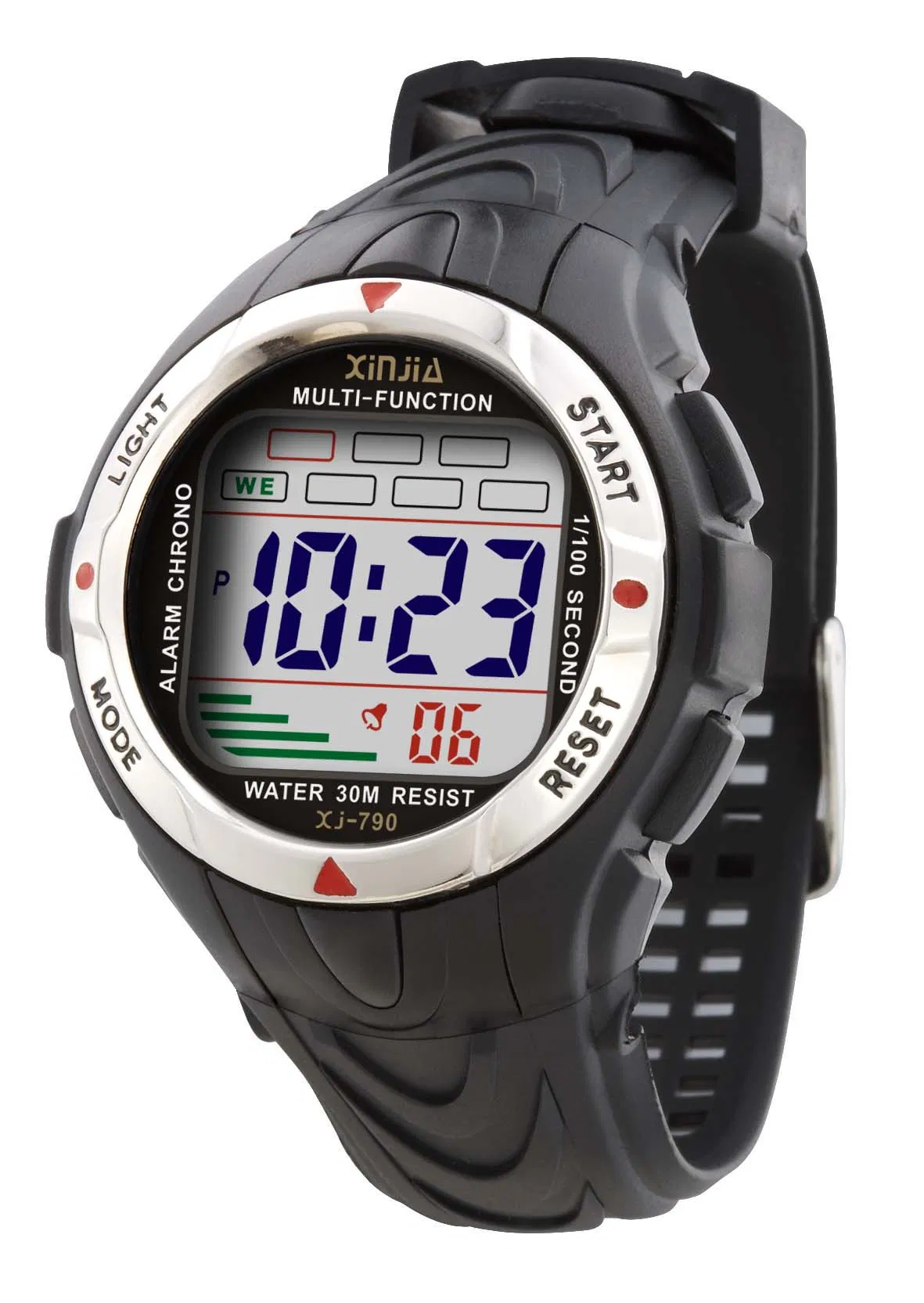 Plastic Case Digital Water Proof Wrist Watch for Promotion