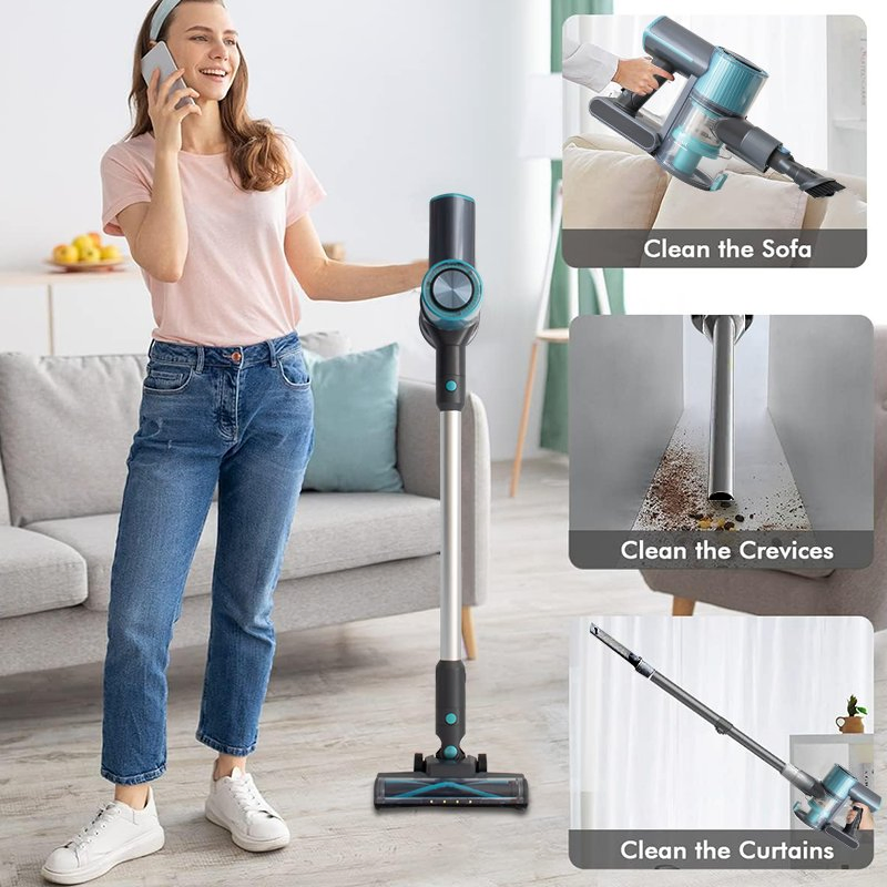 OEM 2 In1 Sofa Carpet Rechargeable Portable Wireless Battery Stick Upright Handheld Cordless Pet Vacuum Cleaner
