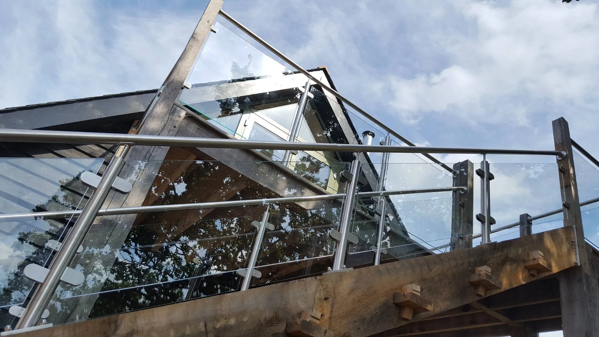 Stainless Steel PVC Handrail Balustrade / Stainless Steel Baluster Stair Post