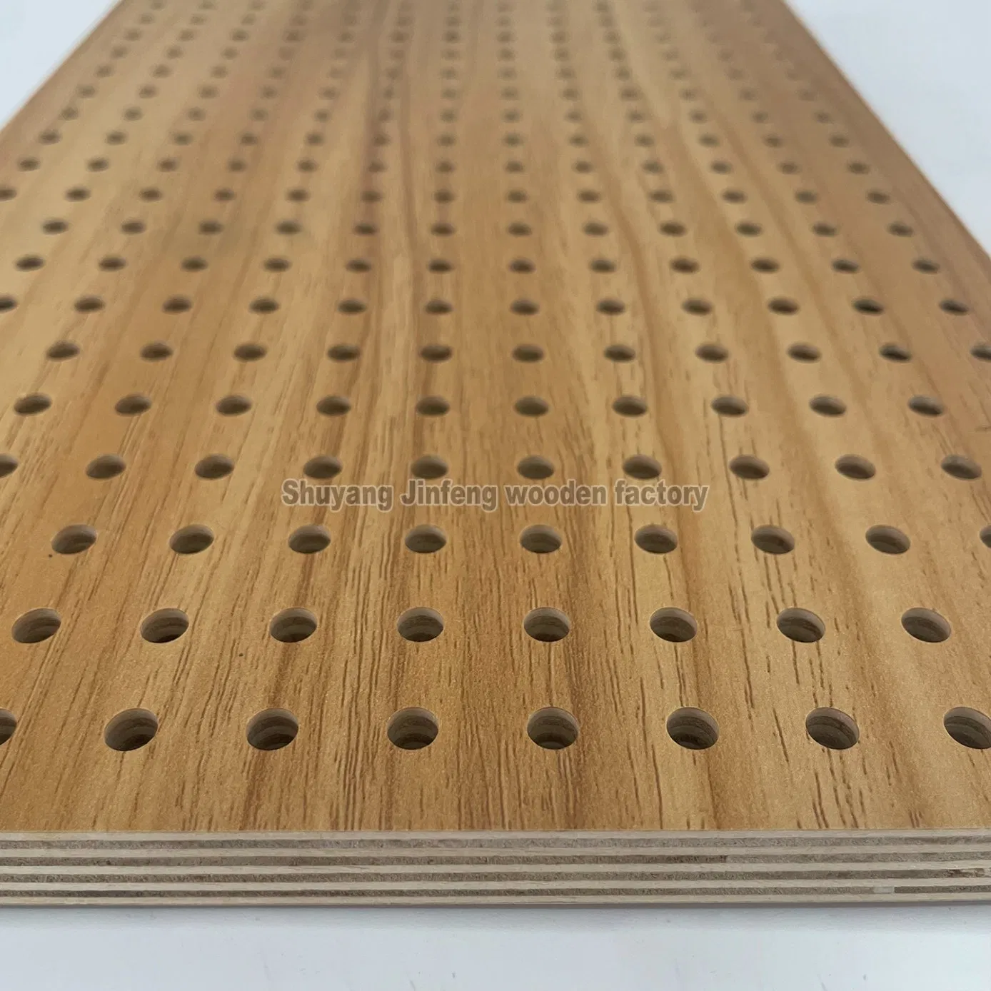 Noise Absorbing Material Soundproof Board Wooden Perforated Acoustic Panel