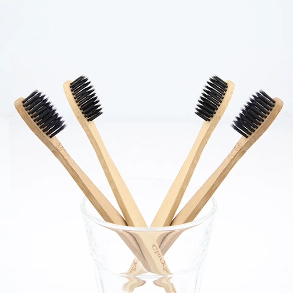Wholesale High Quality Natural Bamboo Toothbrush Charcoal Bristle Tooth Brush for Hotel