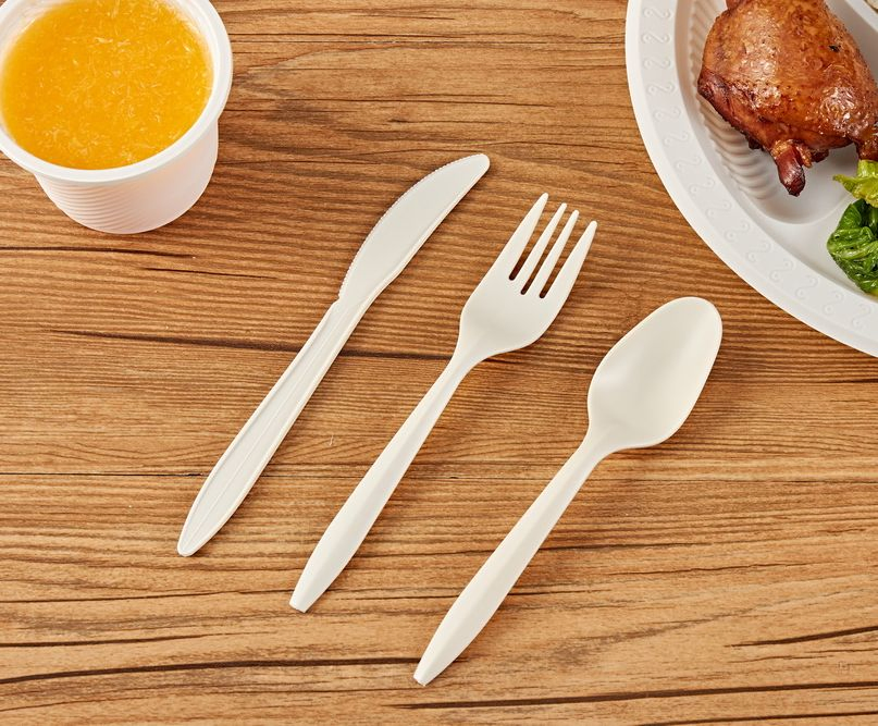 Disposable Knife, Fork and Spoon Biodegradable Cutlery Kits Eco-Friendly Tableware
