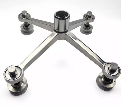 Stainless Steel Glass Hardware 4 Arms Curtain Wall Glass Spider