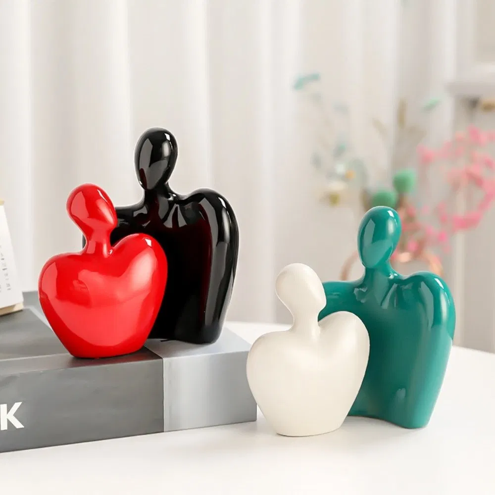 Couple Statue Hug Sculpture Art Ornament Wbb29922