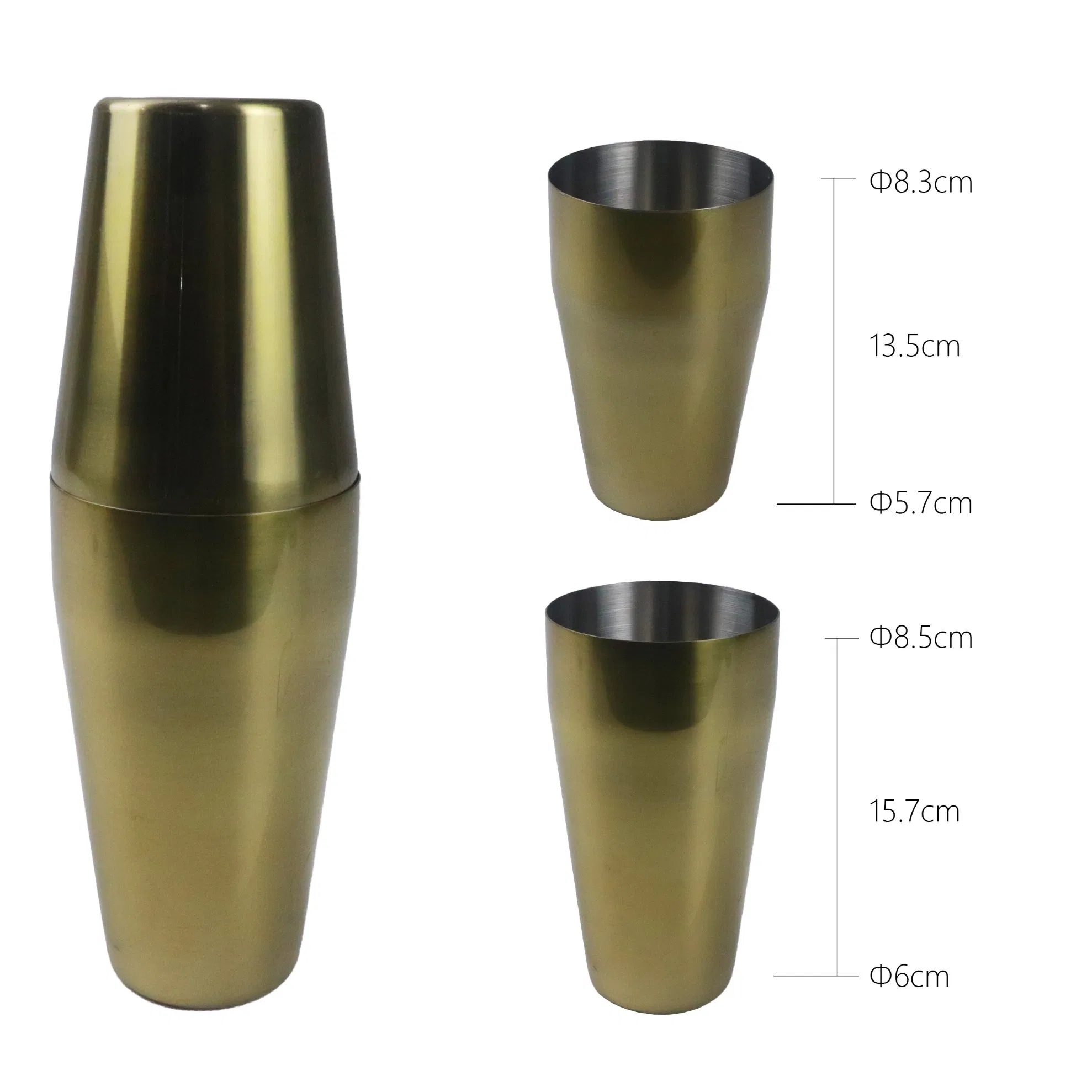 Factory Direct Food Grade Classical Style Bar Tool Bartender Stainless Steel Boston Shaker 18oz&28oz Gold Black Copper Cocktail Shaker