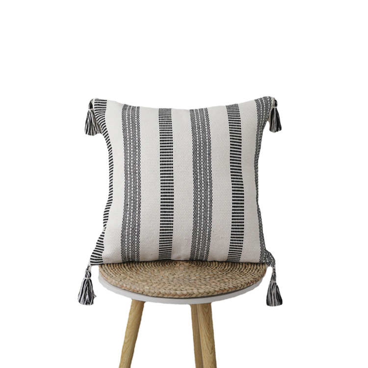 Custom Made Boho Style Sofa Couch Decorative Handmade Tufted Throw Pillow Weave Pillow Case