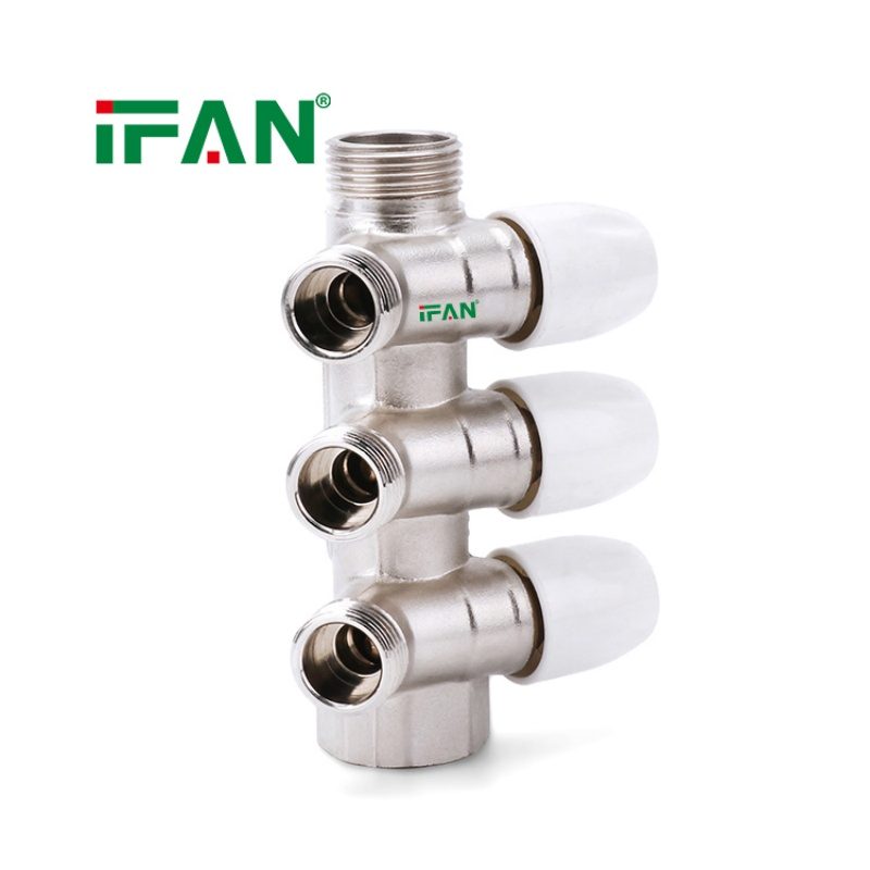 Ifan High Quality 3/4" Brass Water Manifold for Pex Water Heating Pipe Plumbing Pipe Fittings