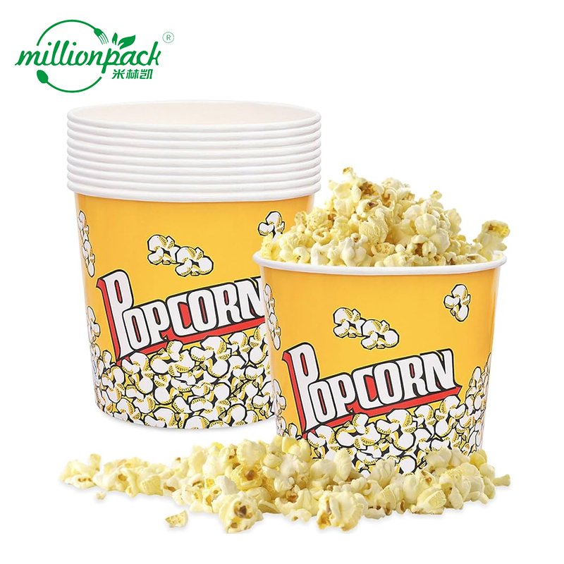 Экологичная бумажная коробка для попкорна