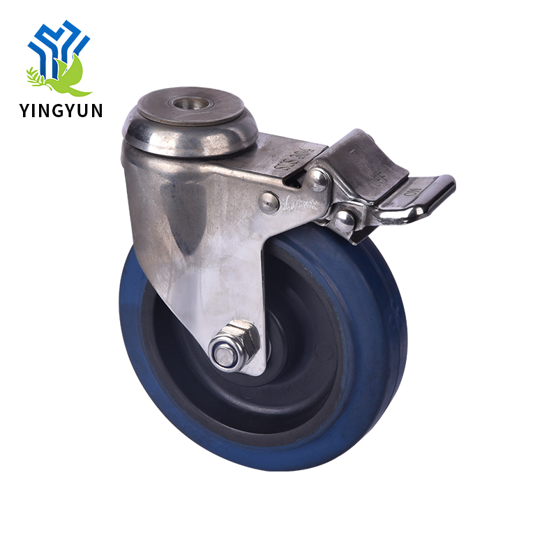 5 Inch 304 Stainless Steel/TPR Material Special Medical Bed Brake Casters