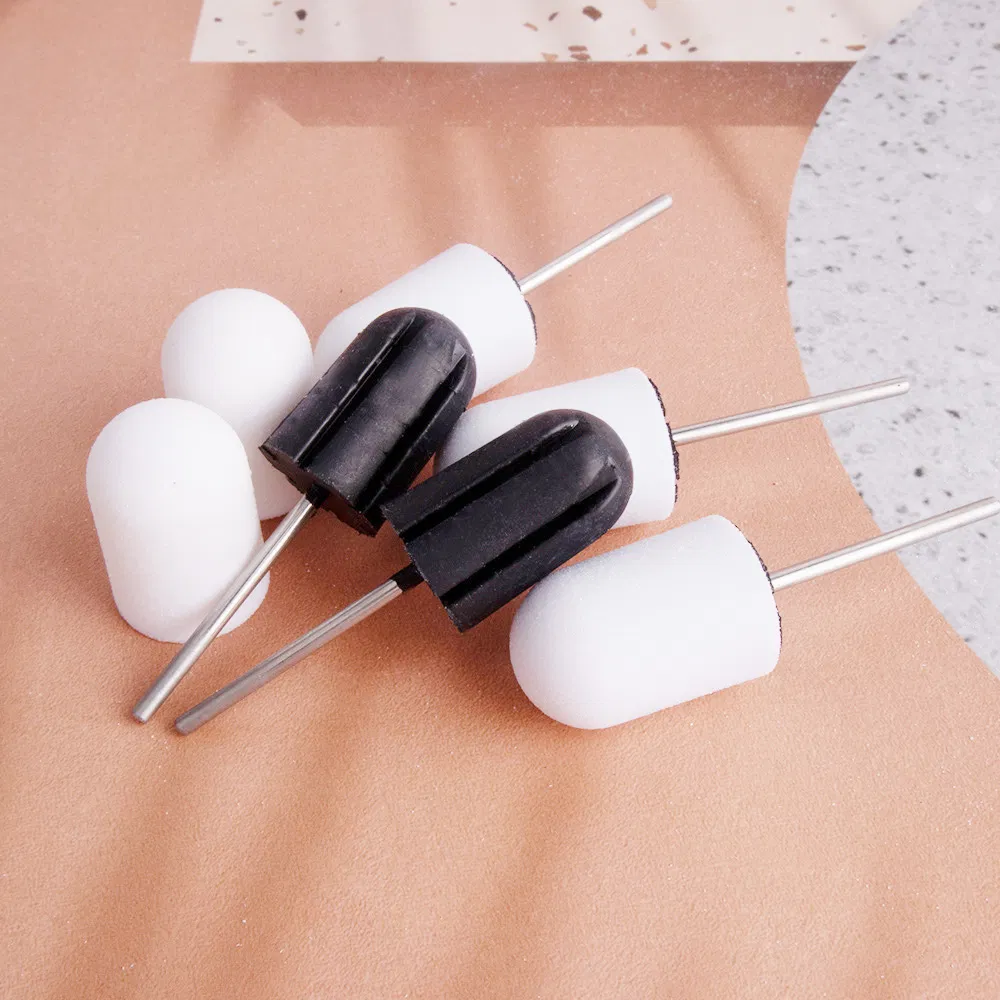 Diamond Manicure Art Set Supplies Sanding Cap Holder Rubber Pedicure Nail Drill Bits Kit