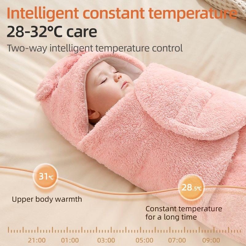 0-6months Baby Sleeping Bag Infant Fluffy Fleece Sleep Sack Infant Wrap Swaddle