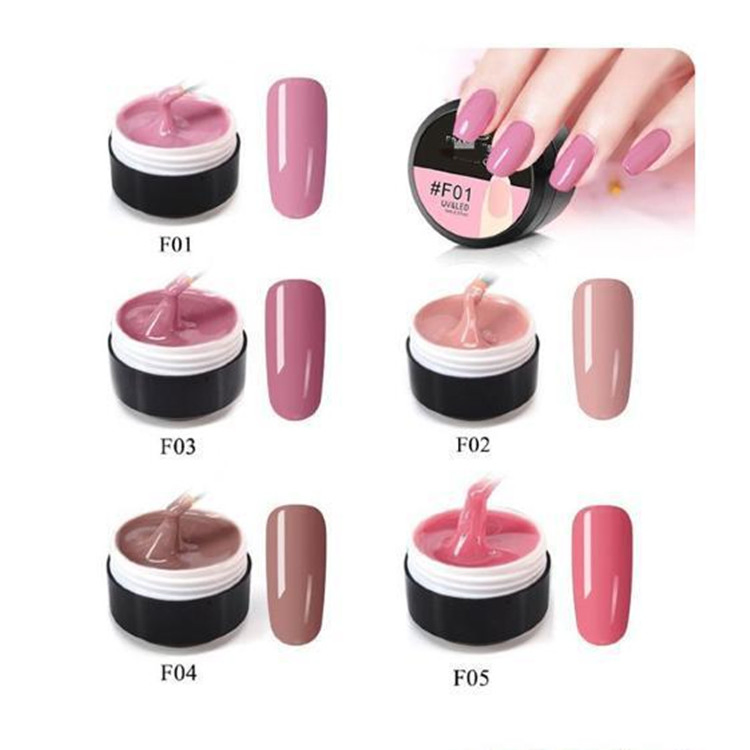 10 Color Customized Private Label Soak off Nail Art LED UV Builder Gel for Nail Extension
