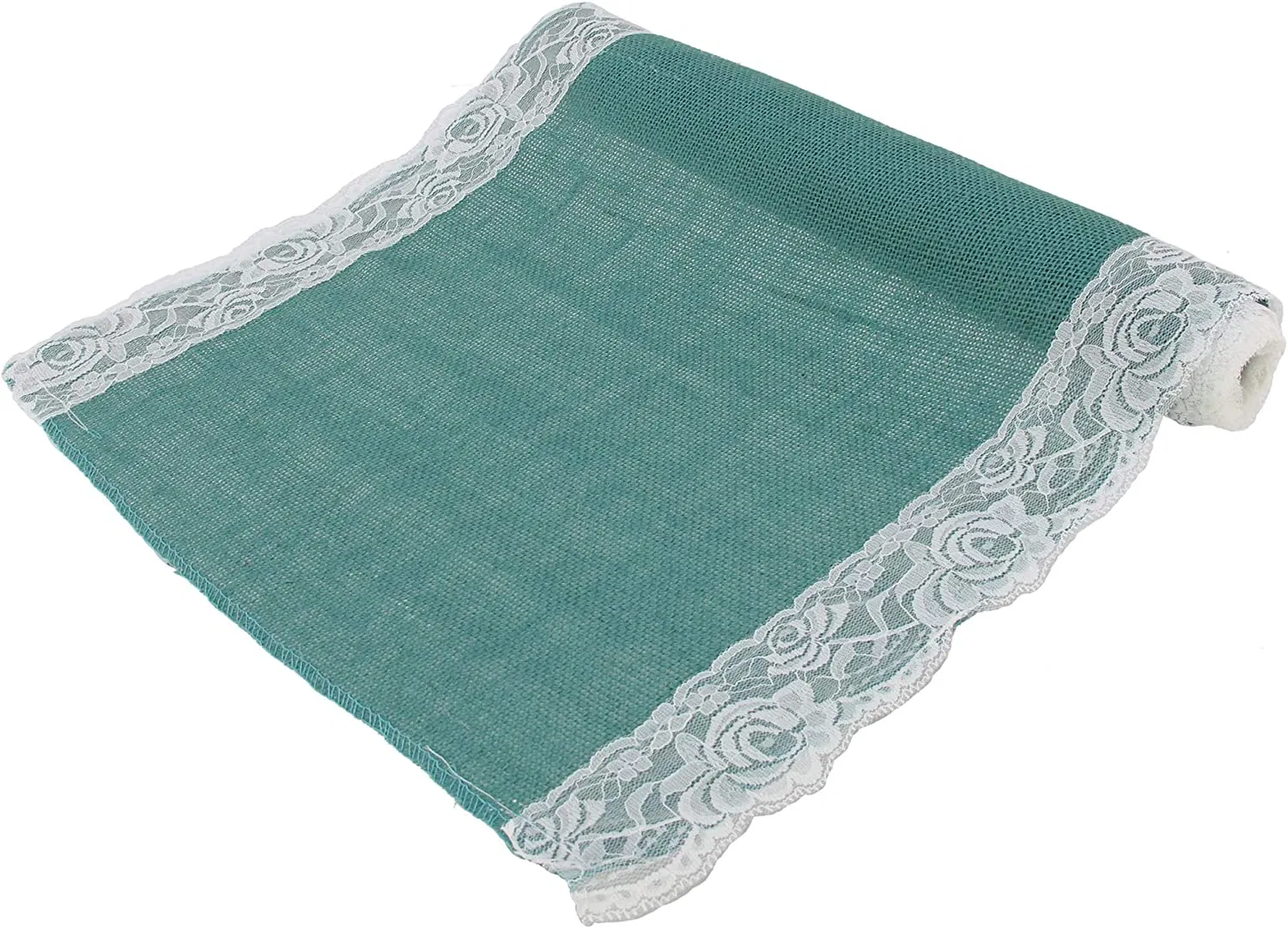 Farmhouse Style Lace Rustic Jute Hessian Table Cloth