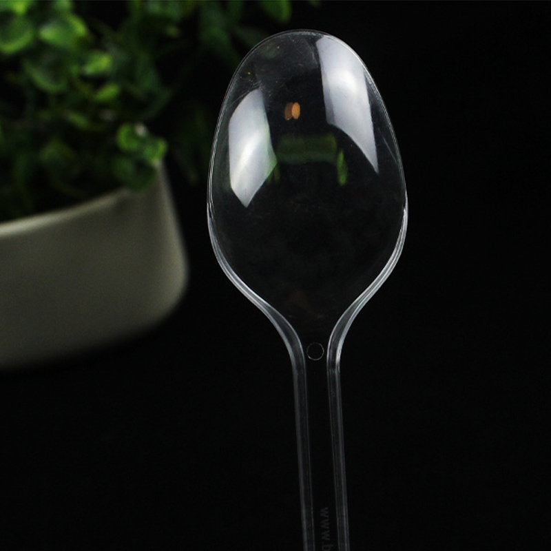 2g PS Spoon Disposable Plastic Cutlery PS Plastic Spoon Transparent Custom