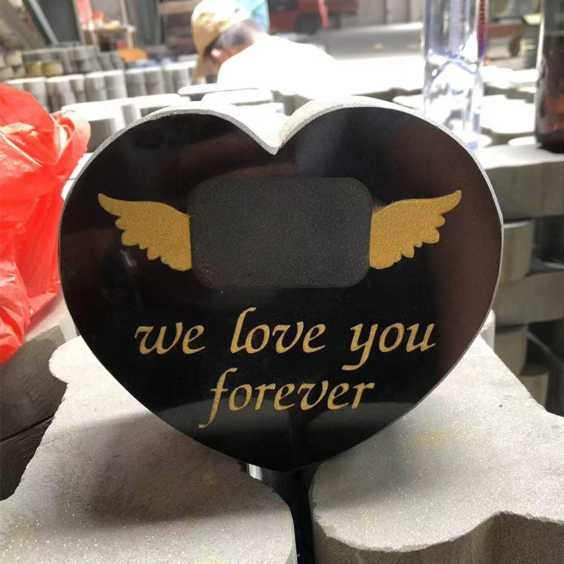 Elegant Black Granite Pet Memorial Stone for Beloved Animals