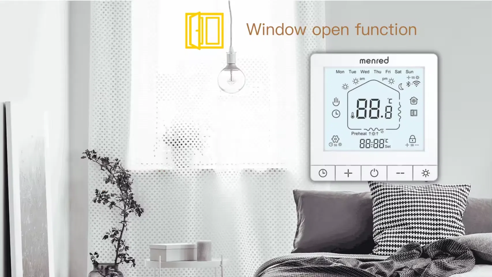 New Style Room Temperature Control Smart Thermostats with Wifl and Child Lock Function for Underfloor Heating Tuya APP Supported