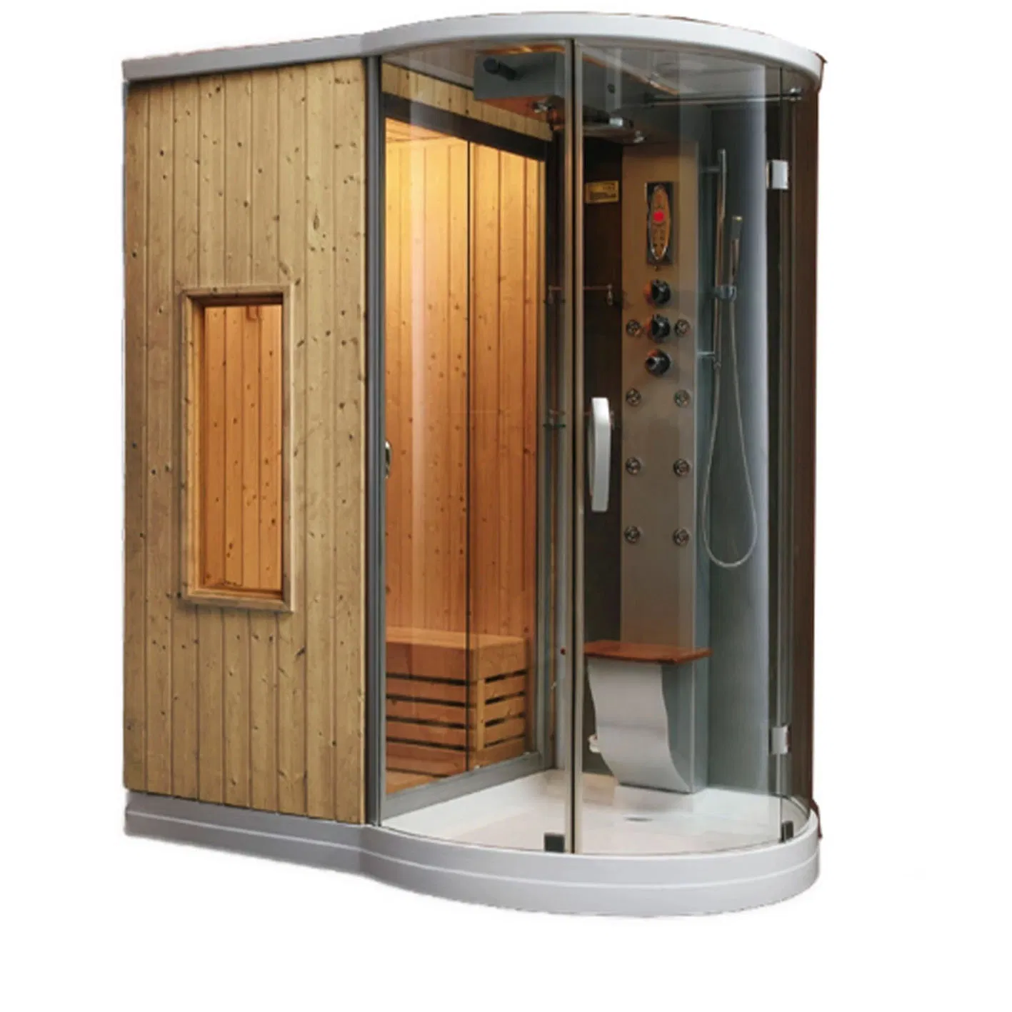 Professional Combination Environmental Protection 2 Person Wood Steam Sauna