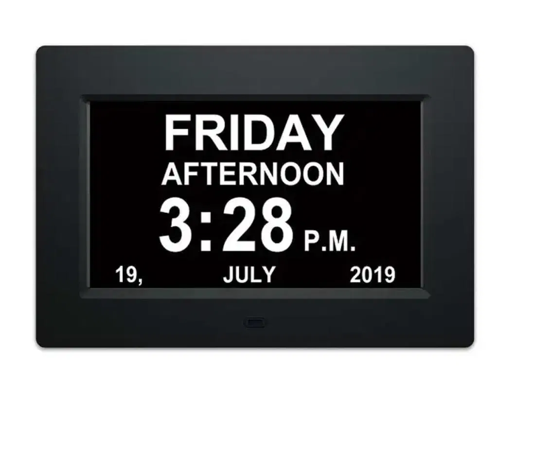 Hot Sales Digital Calendar, Alarm Clock, 7 Inch Display Wall Clock