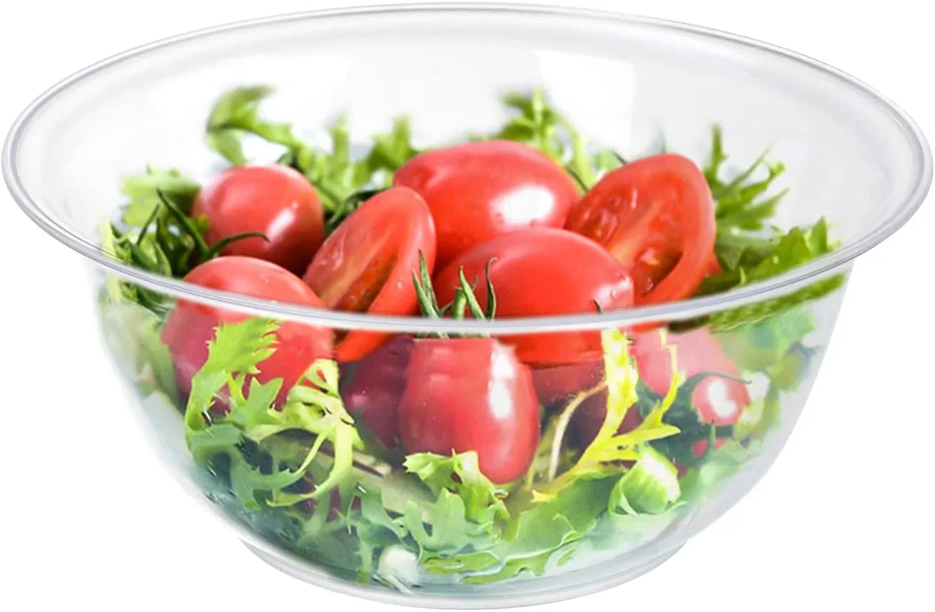 Clear Premium PP Bowls, Disposable Hard Soup Bowls Salad Bowl, Dessert Size Party Bowls for Wedding, Catering, Parties, Buffets, Events, or Everyday
