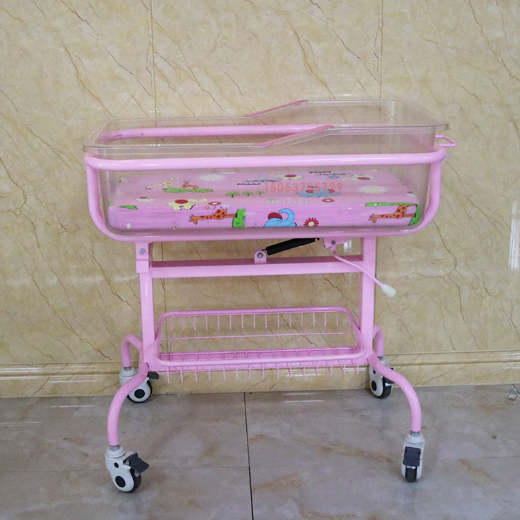 Hospital Newborn Bed Obstetrics and Gynecology Baby Bed Mobile Baby Cart