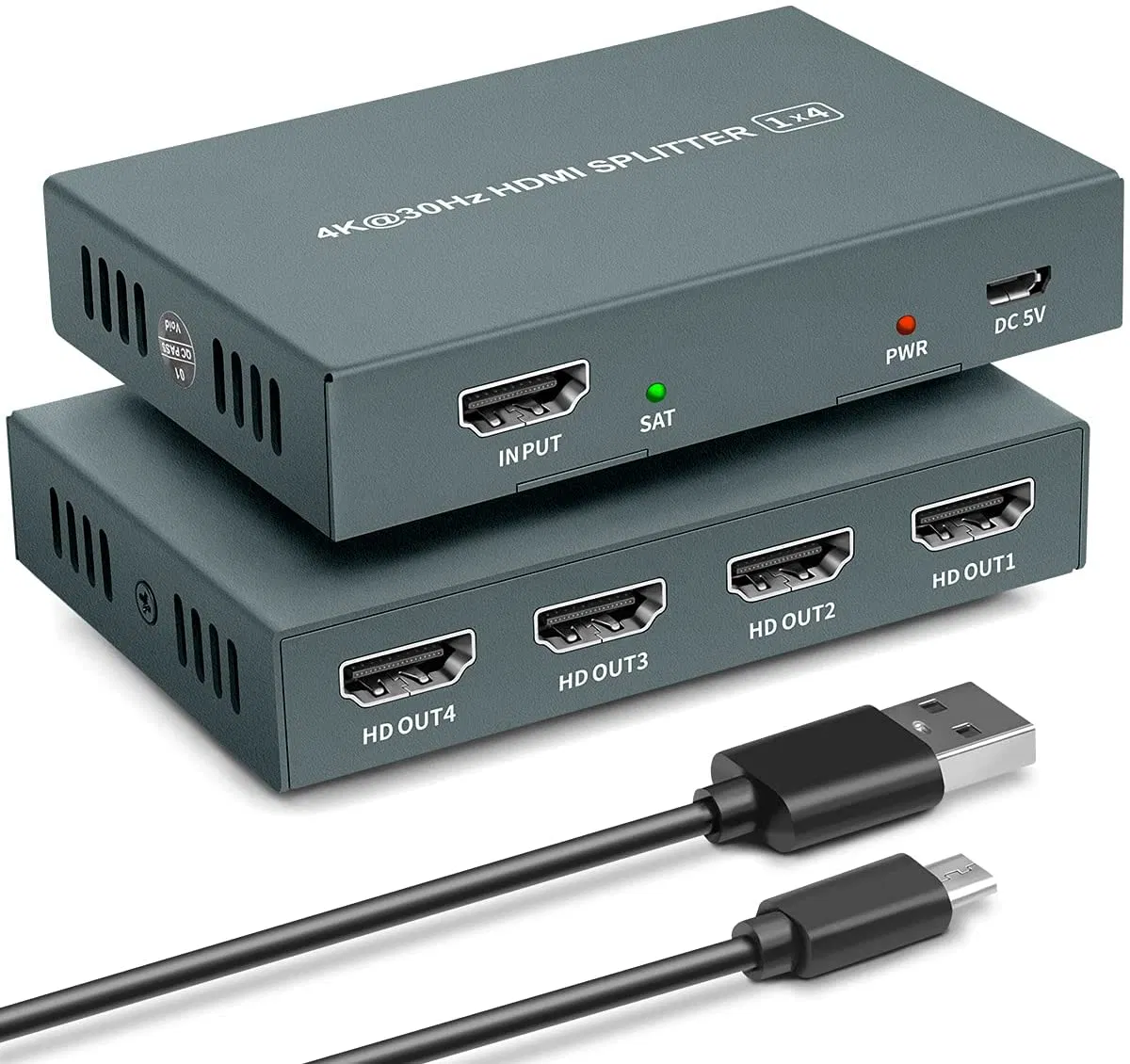 KVM-переключатель HDMI 2 порта с 4 USB, для 2 компьютеров