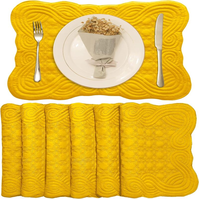 Farmhouse Style Washable Placemats for Kitchen Dining Tables