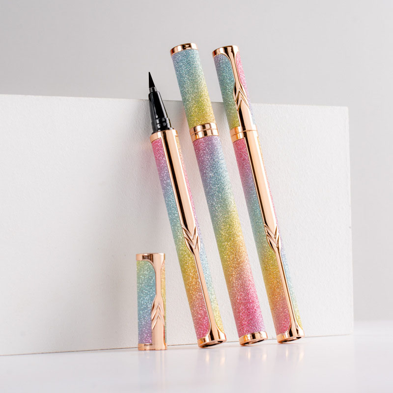 OEM Gradient Rainbow Non Shading Waterproof Durable Dry Cool Black Eyeliner