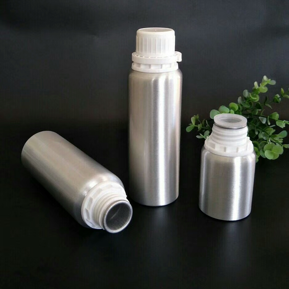 Aluminum Olive Oil Bottle with White Plastic Tamper Proof Cap (PPC-ADB-012)